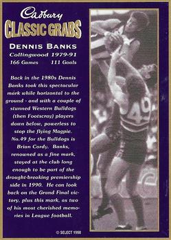 1998 Cadbury Classic Grabs #8 Dennis Banks Back